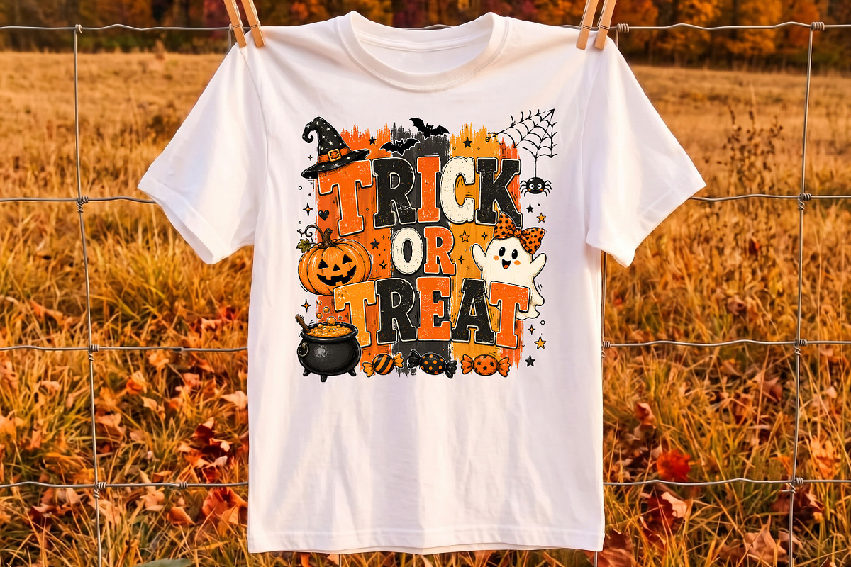 Trick or Treat Halloween PNG,Ghost, a Seasonal Illustration by Libby Wishes (Photo 2 of 3)