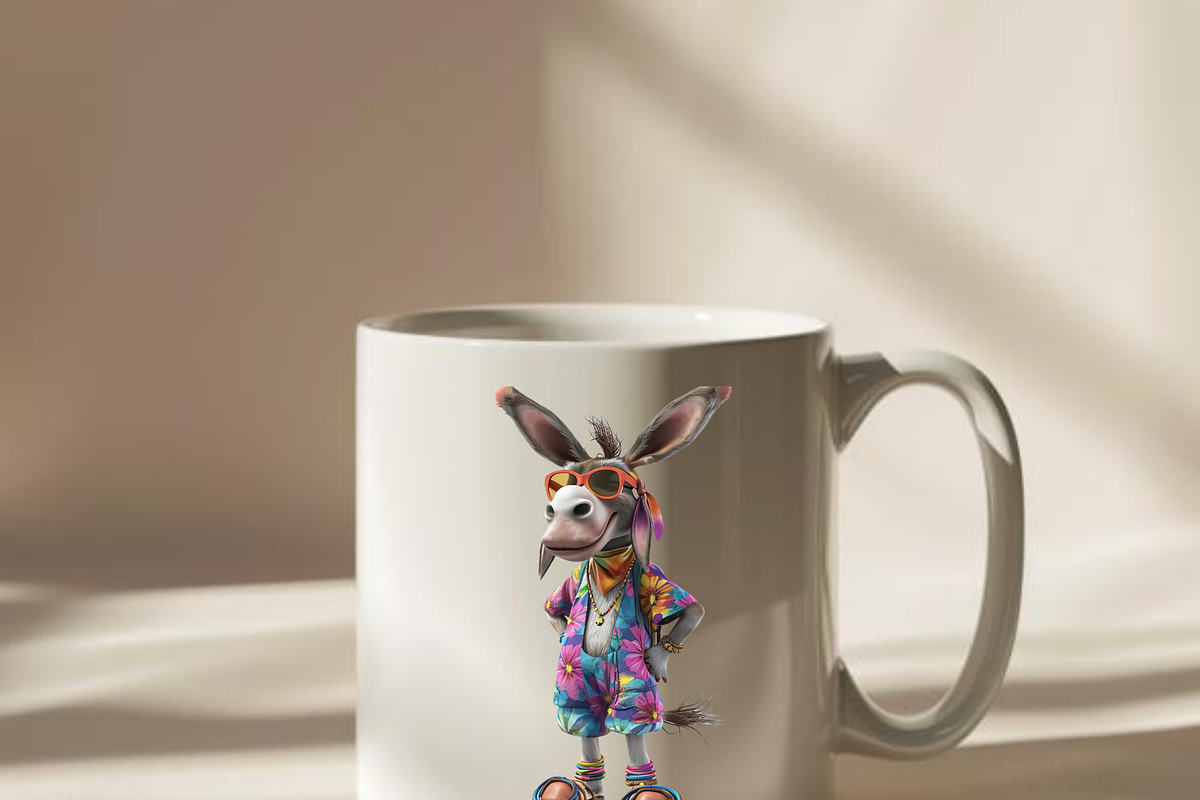 FUNNY STYLISH DONKEY CLIPART PACK, an Animal Illustration by Daring Digies (Photo 5 of 6)