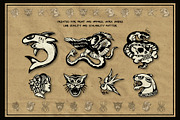 Tattoo Vector Pack | Hand-Drawn Art, a Decorative Illustration by Fuzzy Poet by DG2 (Thumbnail 2 of 4)