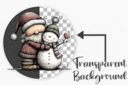 Quirky Whimsical Santa Clipart, an Illustration by Canvas Craft (Thumbnail 2 of 7)
