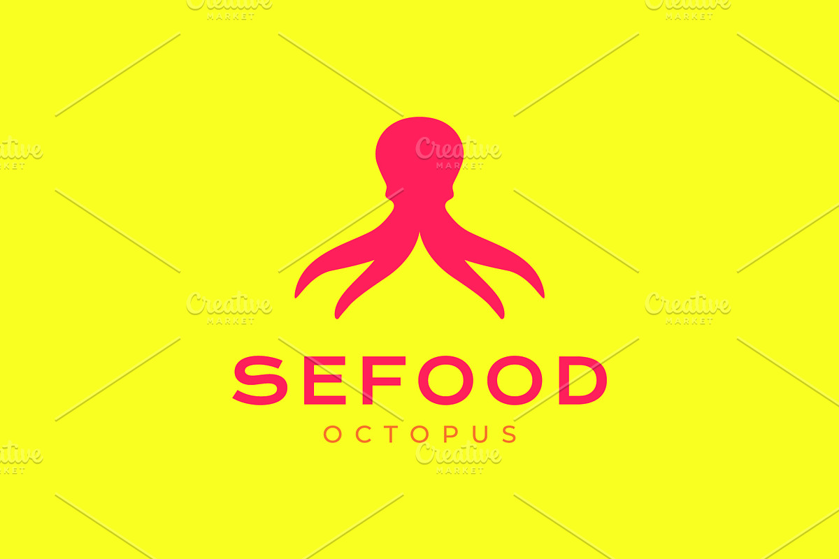 octopus seafood modern shape logo, a Branding & Logo Template by devastd