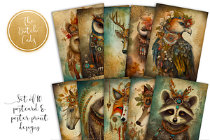 Bohemian Animals Postcards & Prints