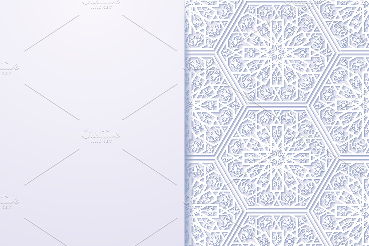 Traditional Floral Backgrounds, a Decorative Illustration by Absent A (Photo 3 of 3)