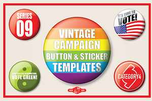 Vintage Campaign Button Templates 09