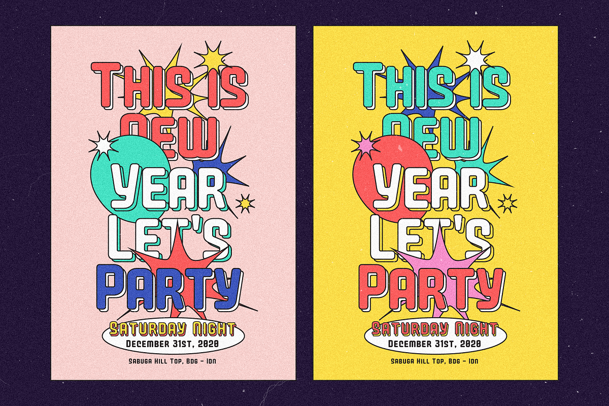 Juicy Rooky Vintage Family, a Sans Serif Font by wubstudio (Photo 4 of 10)