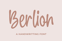 Berlion a Handwritting Script Font
