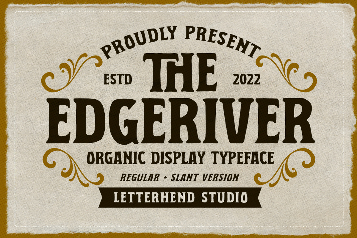 The Edgeriver - Organic, a Font by Letterhend Studio (Photo 1 of 9)