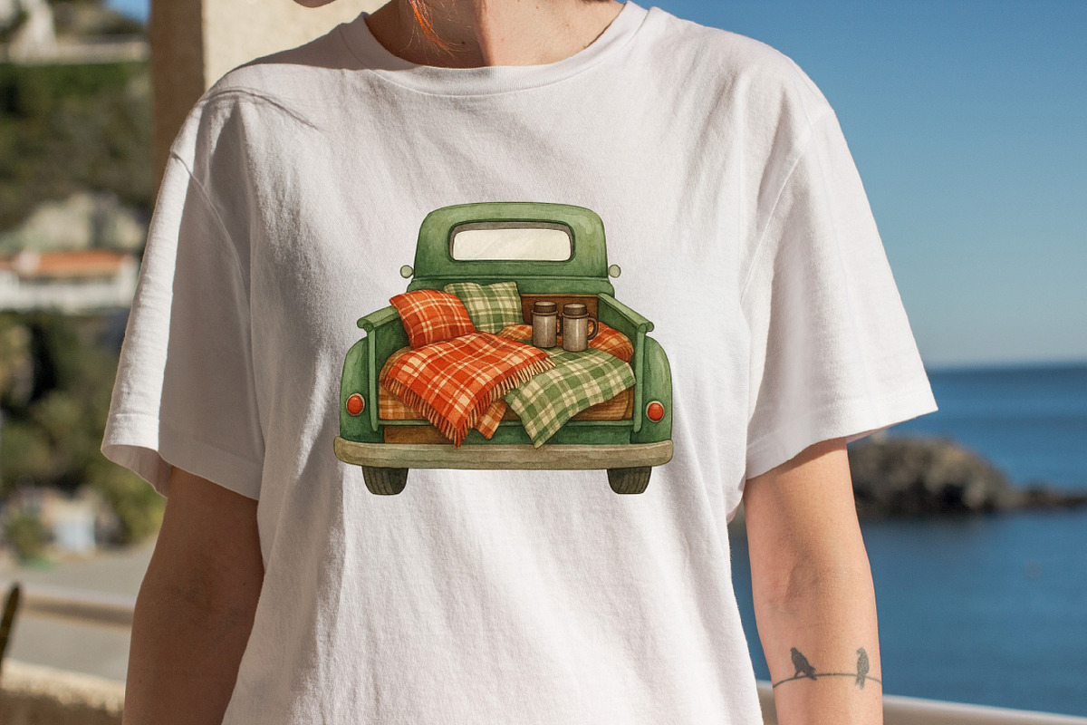 Fall Autumn Truck Sublimation Clipar, an Illustration by SVGArt (Photo 4 of 8)