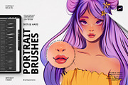 Portrait Brushes Pack for Procreate, a Brush Add-On by Spasibenko Art (Thumbnail 1 of 7)