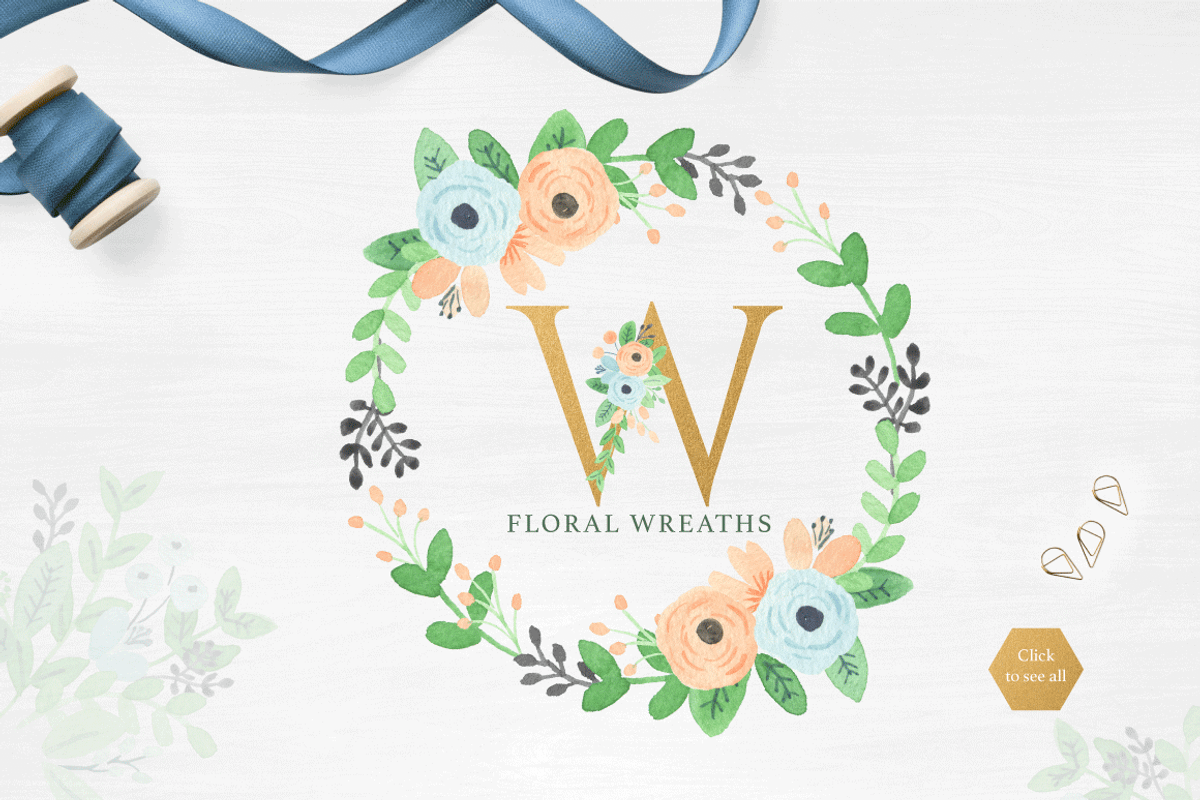 Dear Baby Watercolor Florals & Leaf, an Illustration by Momo Studio (Photo 12 of 14)
