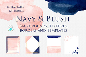 Navy And Blush Backgrounds