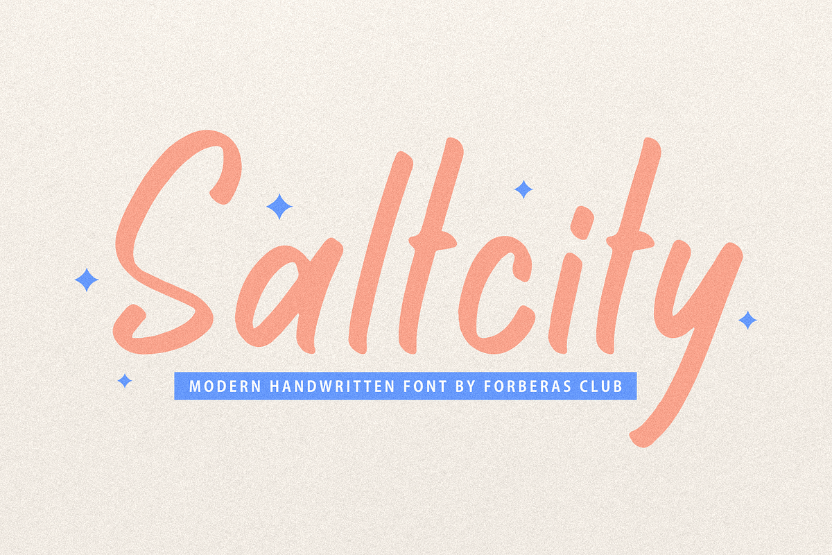 Saltcity, a Handwritten Font by Forberas Club (Photo 1 of 8)