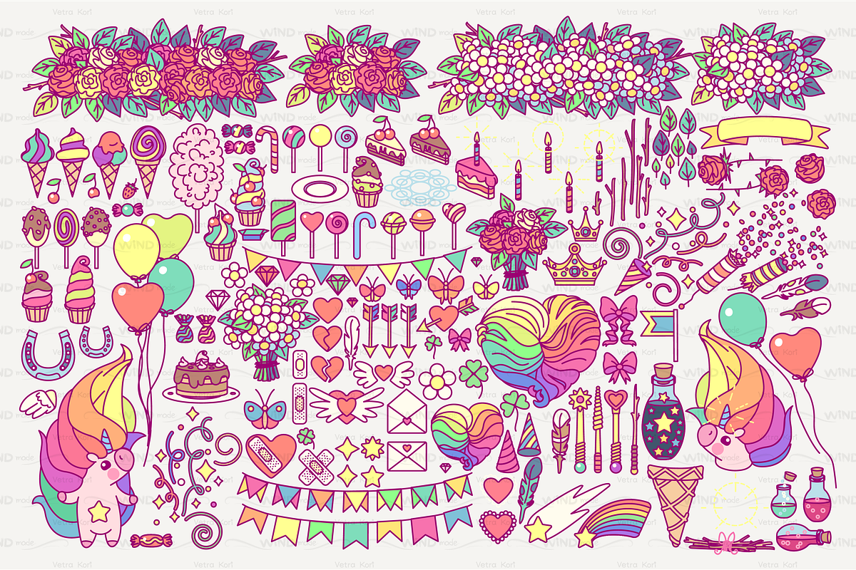 vector big flat objects set, an Object Graphic by WINDmade