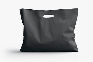 Black Wide Plastic Bag 3D Model