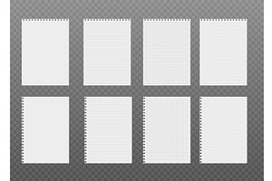 White blank notebook paper sheets, an Object Graphic by Sabelskaya