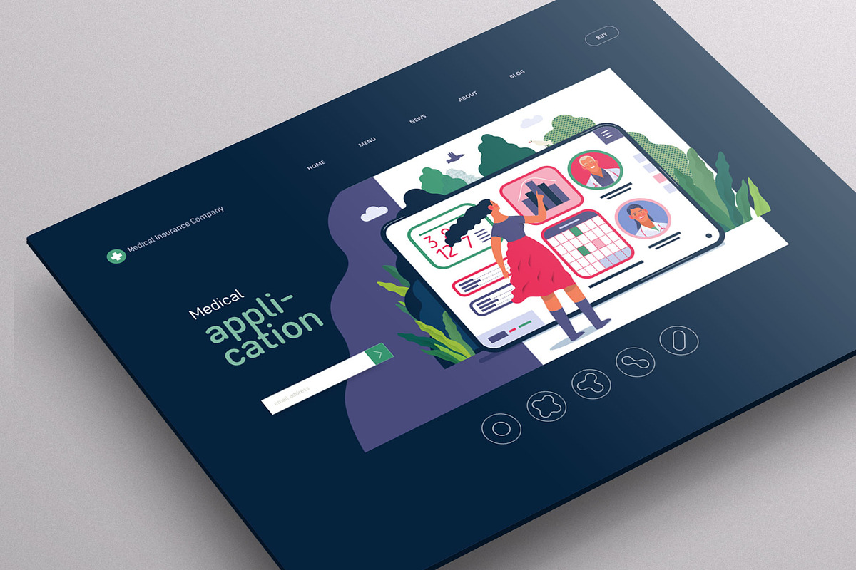 Part 1 Medical website illustrations, a Healthcare Illustration by Grivina's shop (Photo 10 of 37)