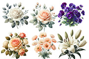 Floral Clipart  Bundle, an Illustration by Designworld (Thumbnail 3 of 4)