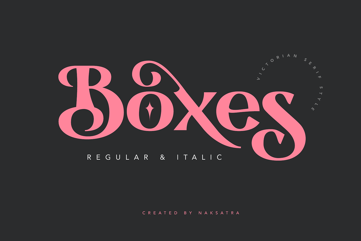 Boxes, a Serif Font by Naksatra (Photo 1 of 14)