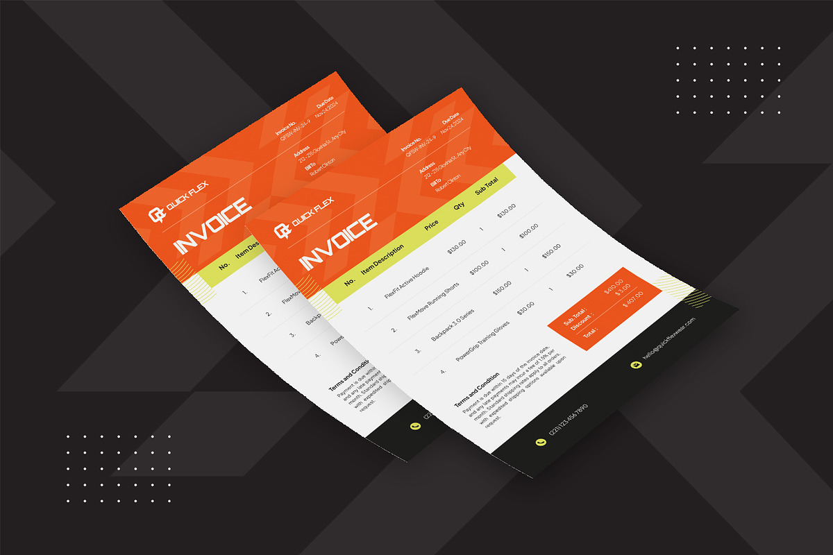 Quick Flex - Invoice Template, a Print Template by StreaksideStd (Photo 3 of 3)