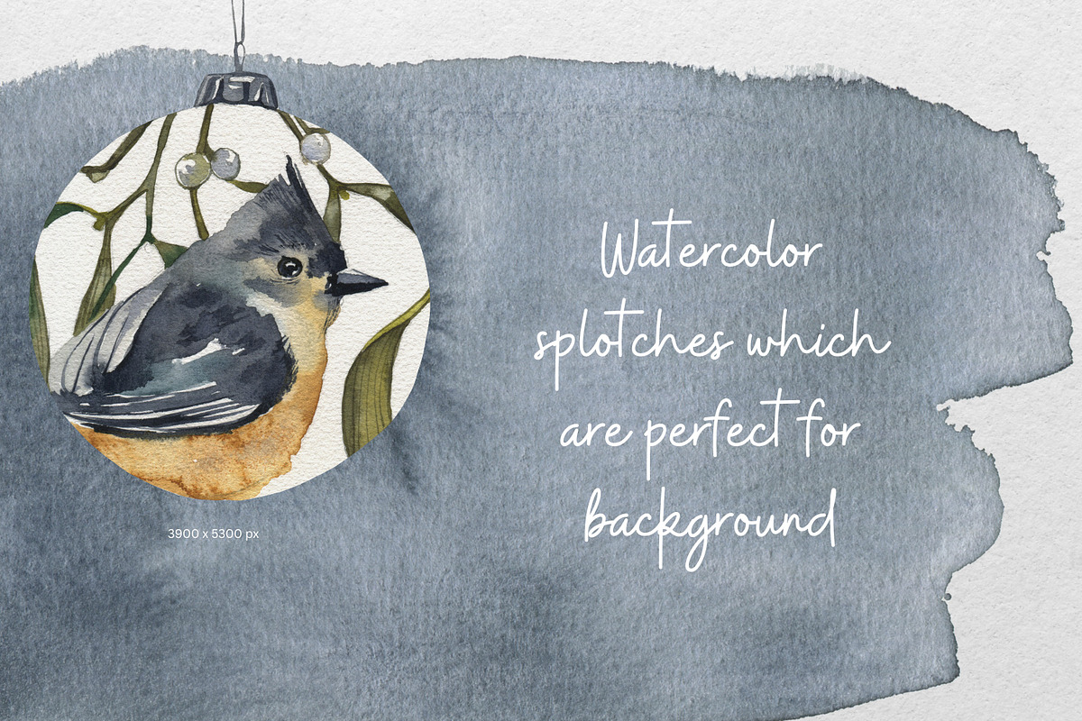 Watercolor clipart - White Christmas, a Seasonal Illustration by Artcard Watercolor (Photo 13 of 16)