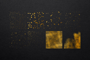 Gold Stars And Moons Overlays