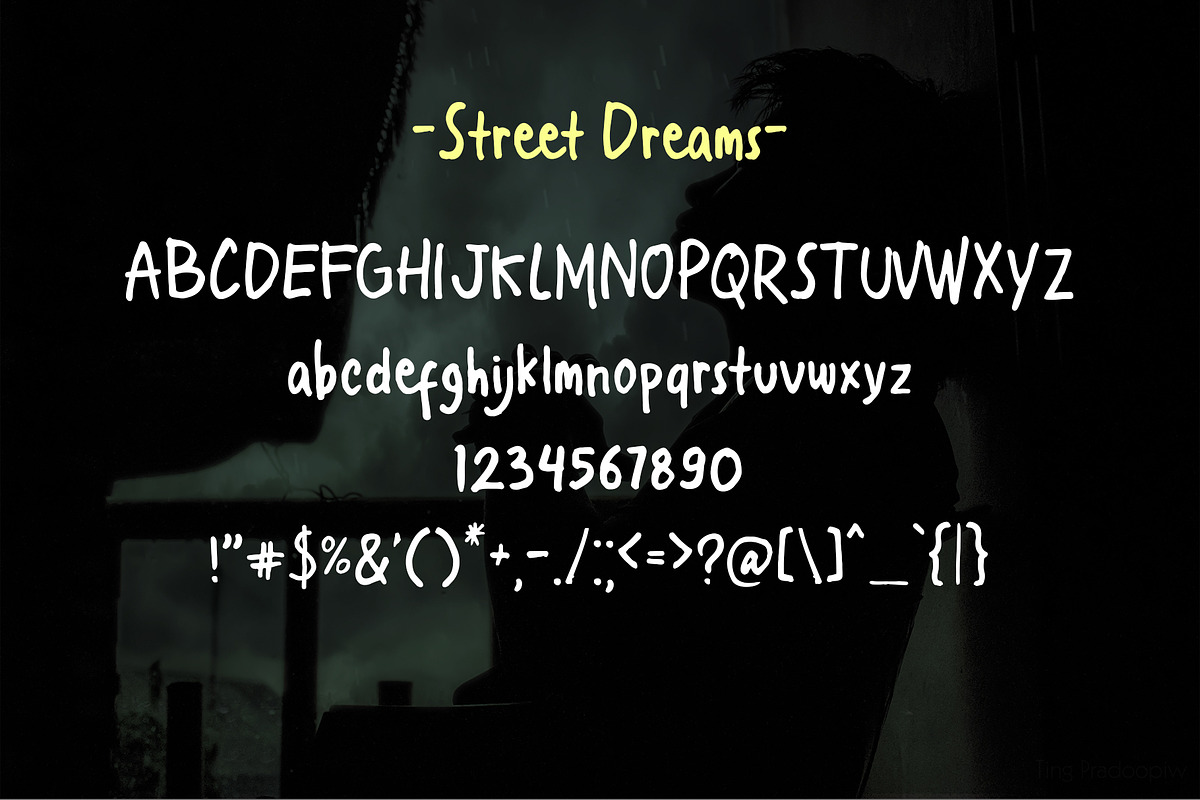 Street Dreams Brush Font preview 3