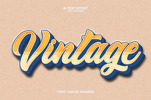 Vintage Editabele Text Effects.