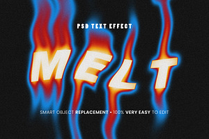 Retro Melt Psd Text Effect