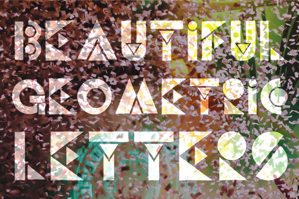 Party Down - Geometric Font preview 3