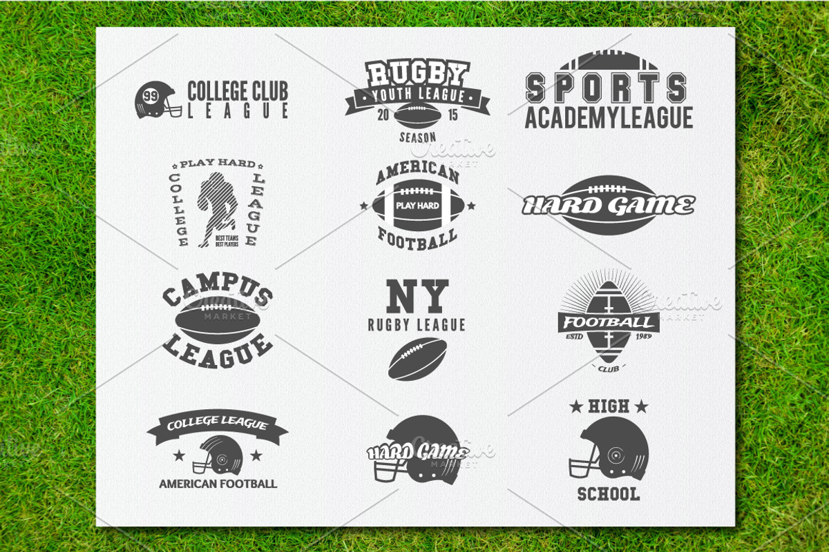 American Football Logo Badges Bundle, a Branding & Logo Template by JeksonGraphics (Photo 5 of 12)