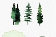 Forest Watercolor Clipart PNG, an Object Graphic by MyLittleMeow (Thumbnail 4 of 6)