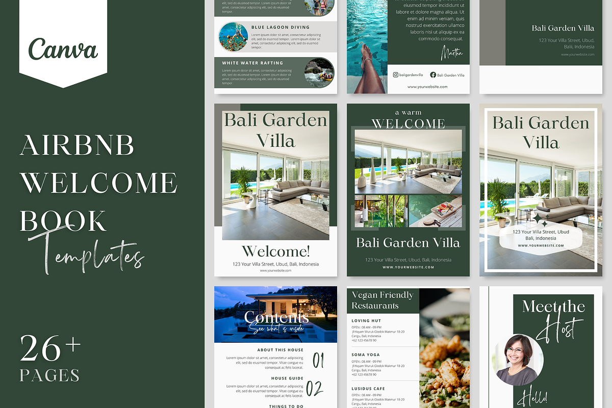Villa Airbnb Welcome Guide Template, a Magazine Template by Kindelight (Photo 1 of 4)
