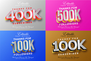 Followers Text Effect Style | Vector