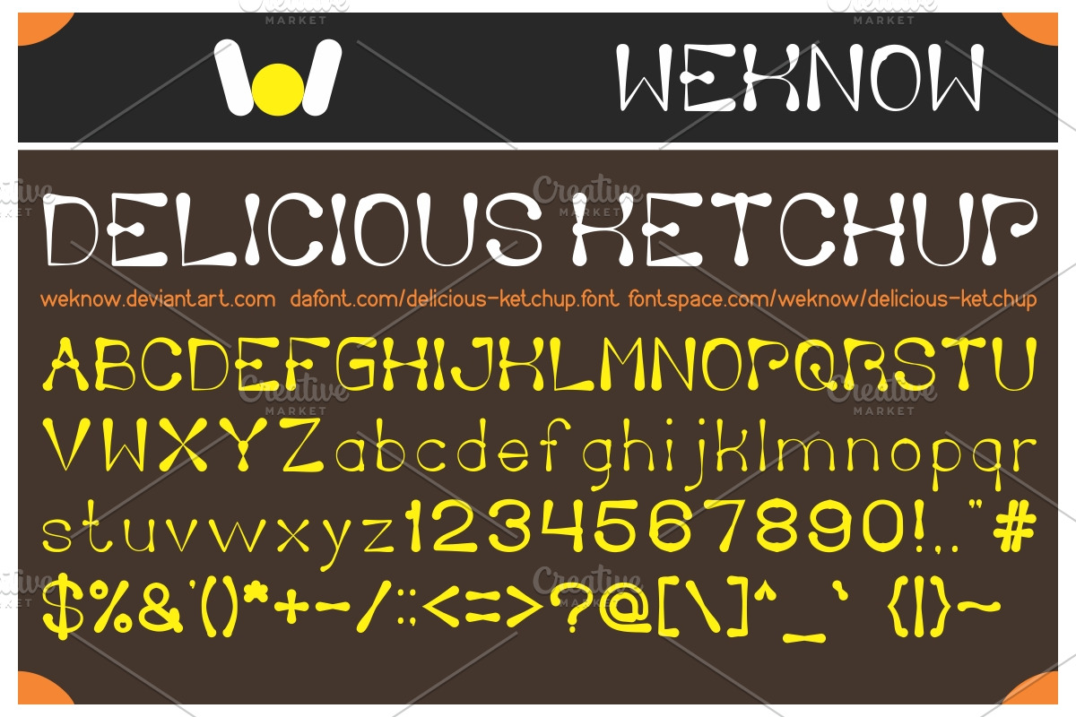 delicious ketchup font preview 4