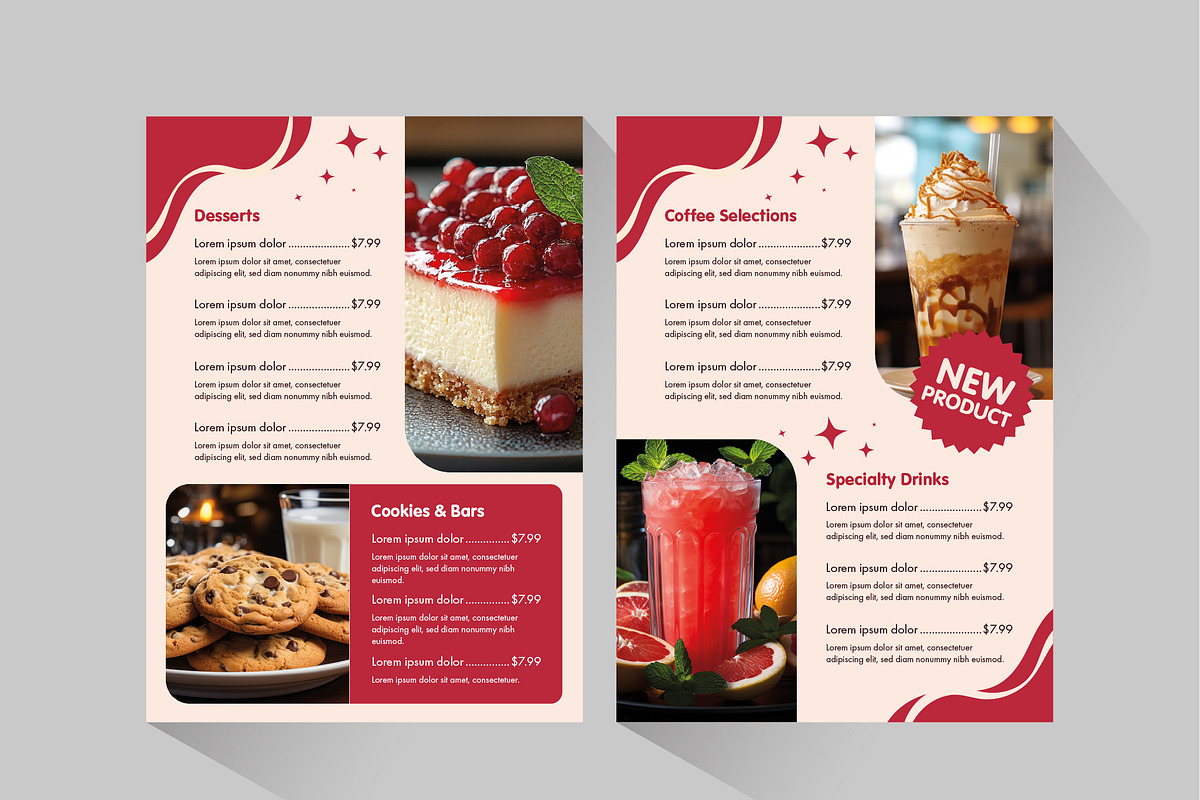 Sweet Dessert Food Menu preview 2