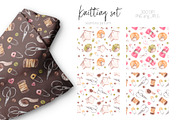 Watercolor Knitting Set Clipart, a Texture Illustration by YuliyaArtGarden (Thumbnail 6 of 8)