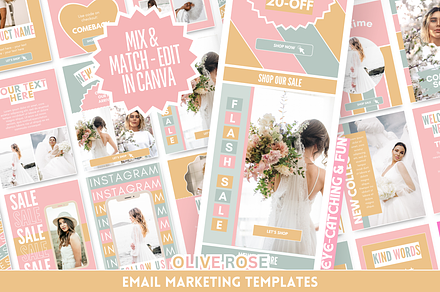 Pastel Email Templates, an Email Template by SunshineStudioBoutique