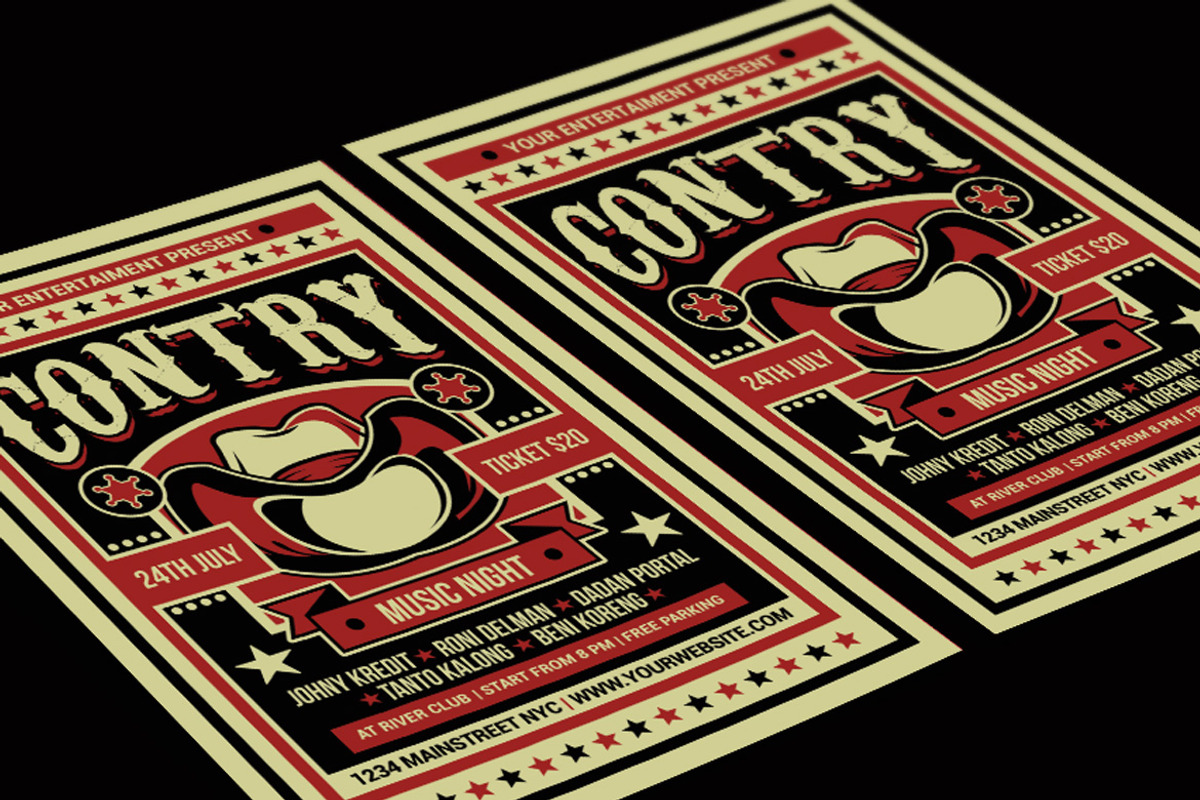 Country Music Flyer, a Flyer Template by Muhamad Iqbal hidayat (Photo 3 of 4)