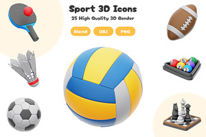 Sport 3D Icons