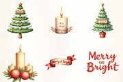 Vintage Christmas Merry & Bright, an Illustration by CrexoraLab (Thumbnail 2 of 5)