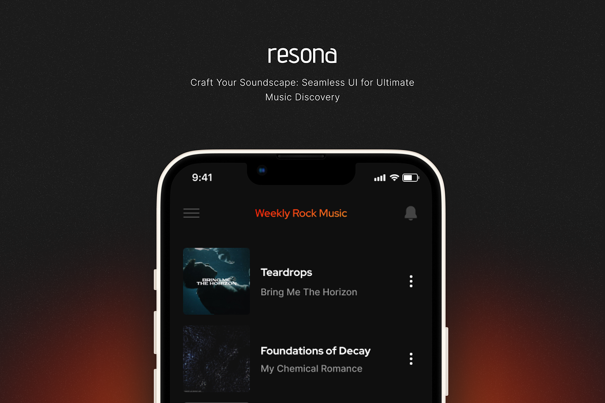 Resona - Music Streaming App UI Kit, an UI Kit Template by restiyathena (Photo 2 of 7)