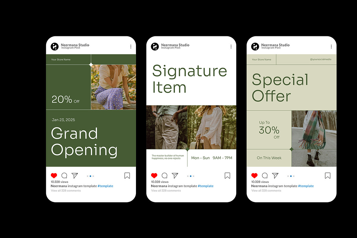 Clean Grand Opening Instagram Post preview 2