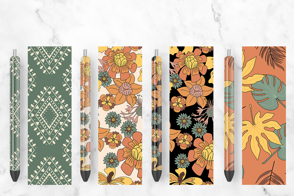 Tropical Flower Pattern Retro Summer, a Pattern Graphic by Trendingdigital (Photo 9 of 21)