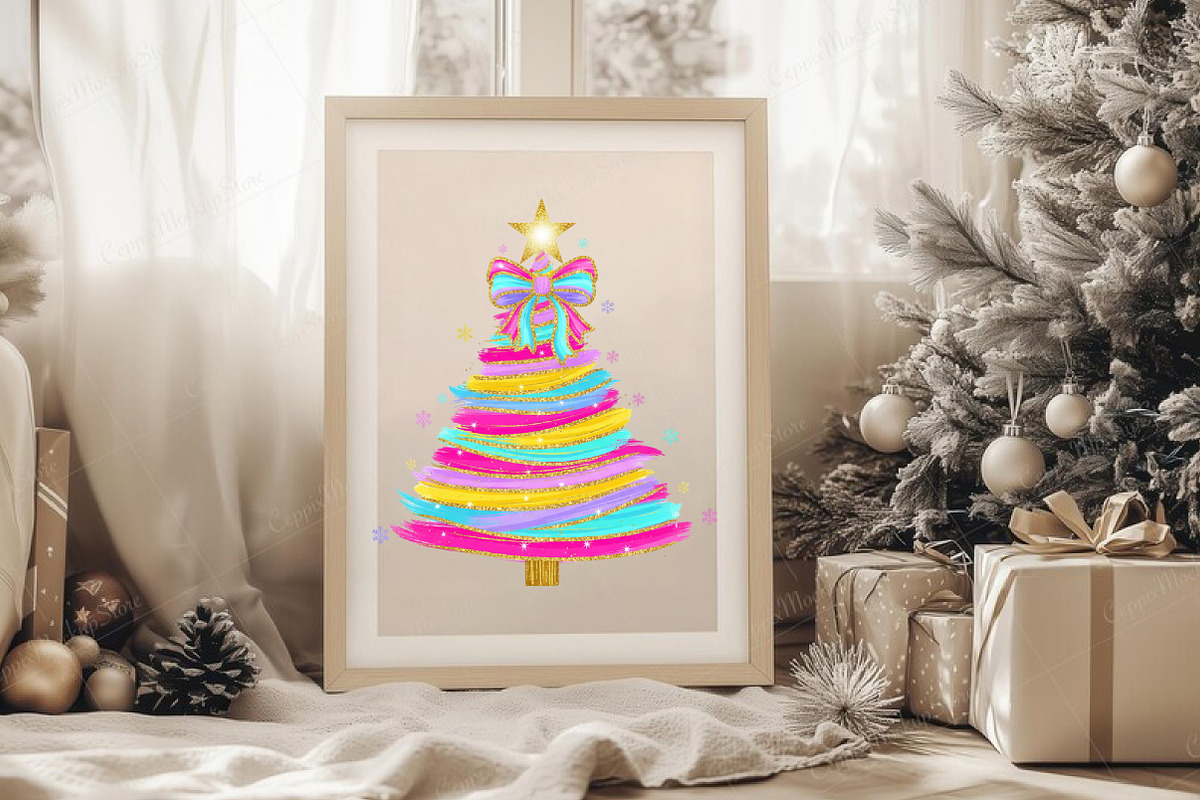 Glitter Brushstroke Christmas Tree P, an Illustration by Libby Wishes (Photo 4 of 8)
