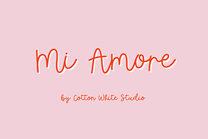 Mi Amore, a Handwritten Font by Sofia Skoog