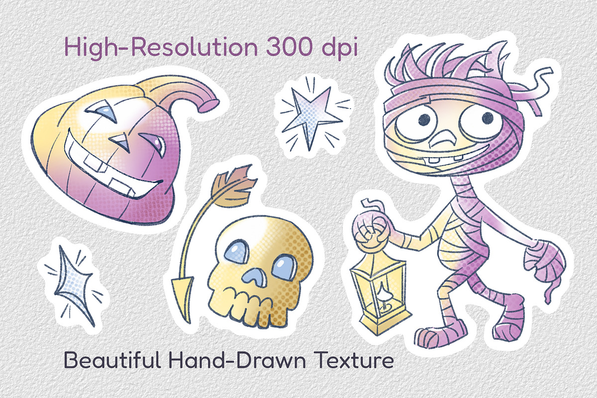 Pastel Goth Halloween Stickers Vol 1, an Object Graphic by ArtyCats (Photo 5 of 5)