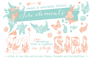Siri Floral Elements Font