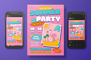 Summer Party Flyer Set, a Flyer Template by Annora Studio (Thumbnail 4 of 6)