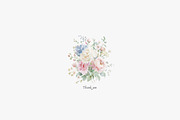 Romantic pastel floral clipart set, a Decorative Illustration by Patishop Art (Thumbnail 9 of 9)