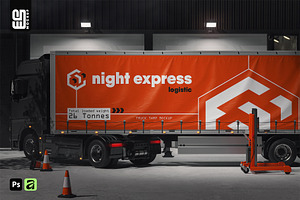 Truck Tarp Advertising Mockup, an Advertising Mockup by SD Mockup